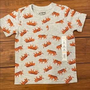 NWT Boys tiger pocket tee
